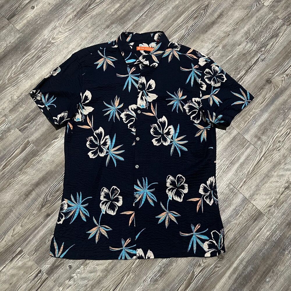 Tori Richard Hawaiian Floral Shirt Made in Hawaii Size L